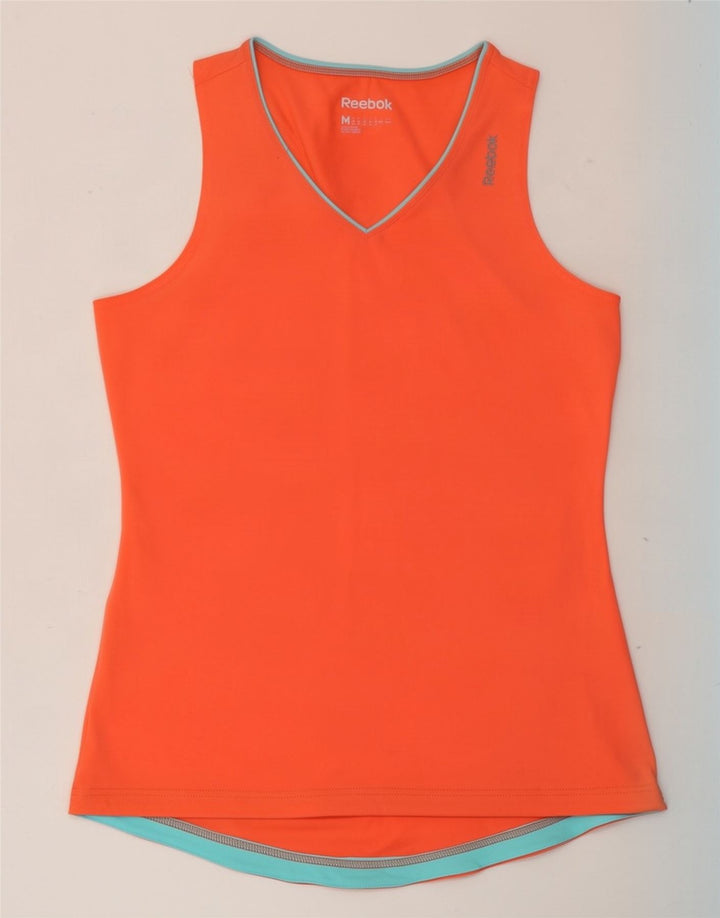 Reebok Damen Weste Top UK 12/14 Medium Orange Polyester