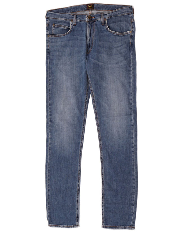Lee Herren Luke Slim Jeans W32 L34 Blaue Baumwolle