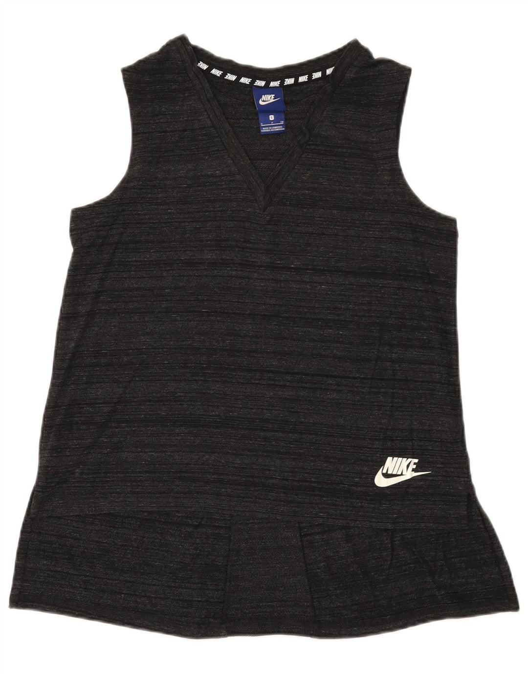 Nike Damen Weste Top UK 10 Small Grau meliert