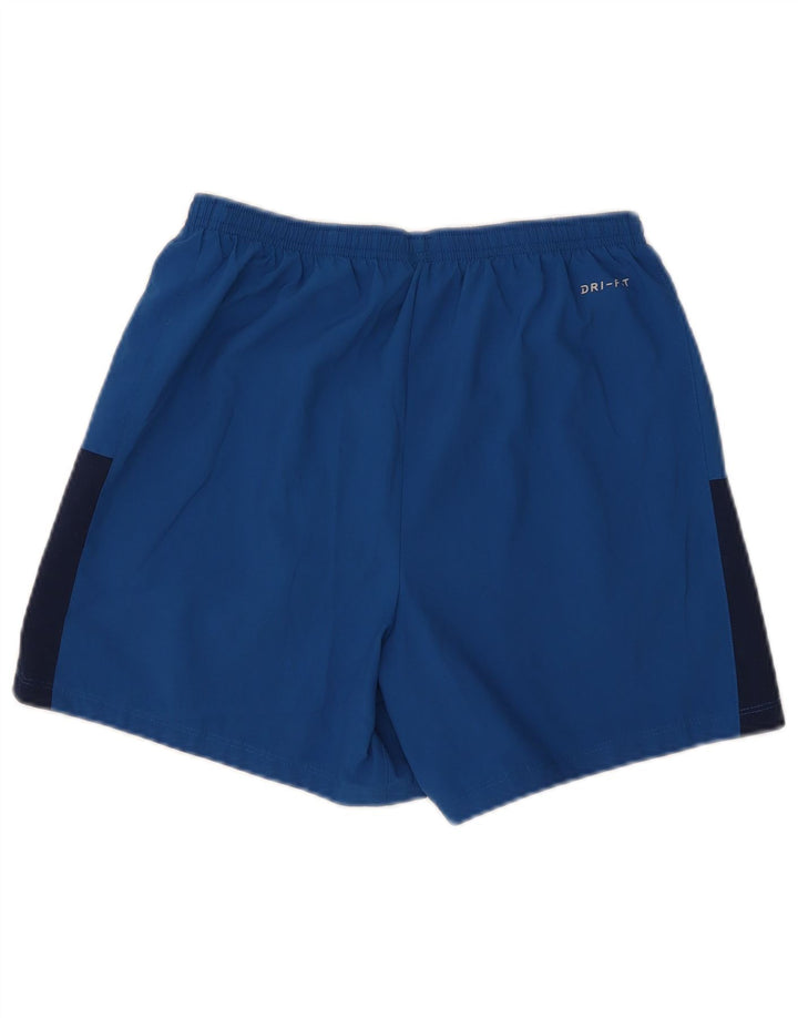 Nike Herren Dri Fit Sportshorts in mittelblauem Farbblockdesign