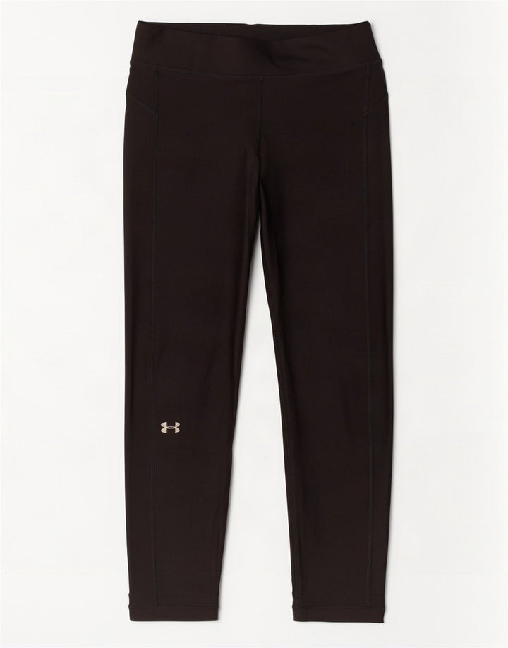 Under Armour Damen Heat Gear Leggings UK 14 Medium Schwarz