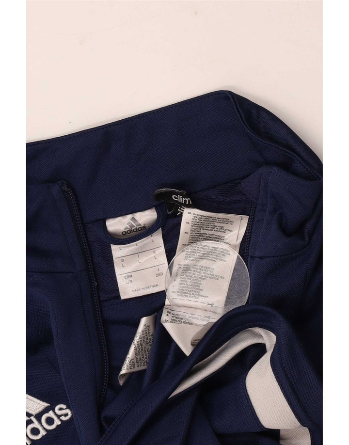 Adidas Climalite Herren-Trainingsanzug, Top-Jacke, groß, marineblau, Polyester