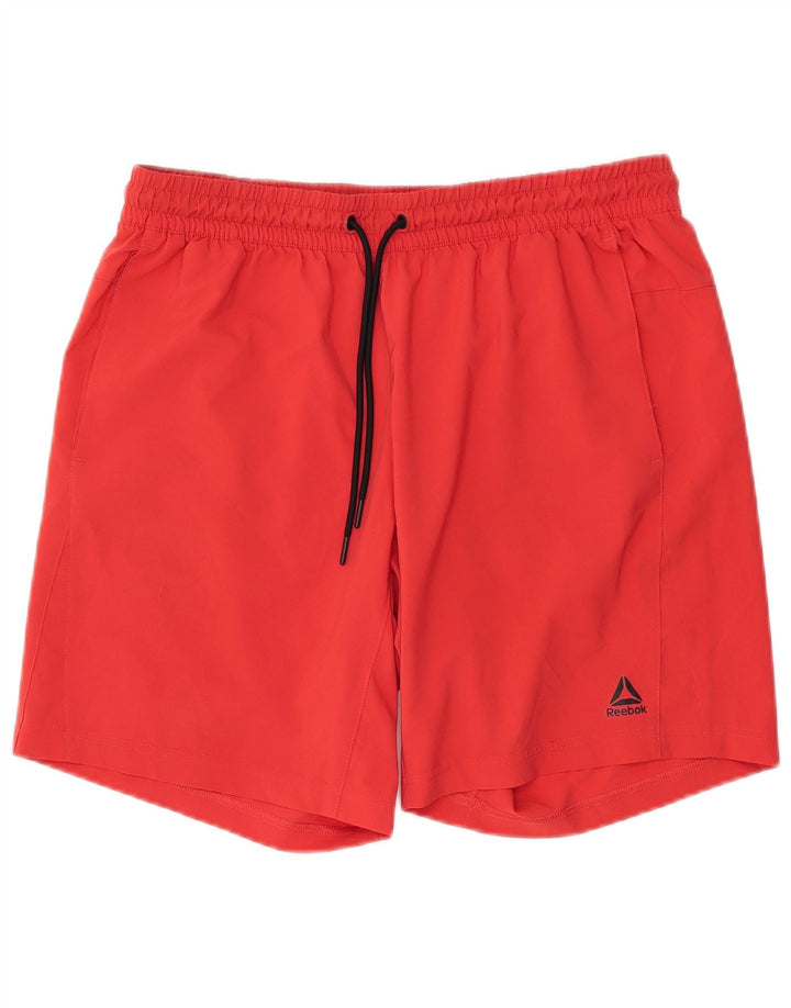 Reebok Herren-Sportshorts, groß, rotes Polyester