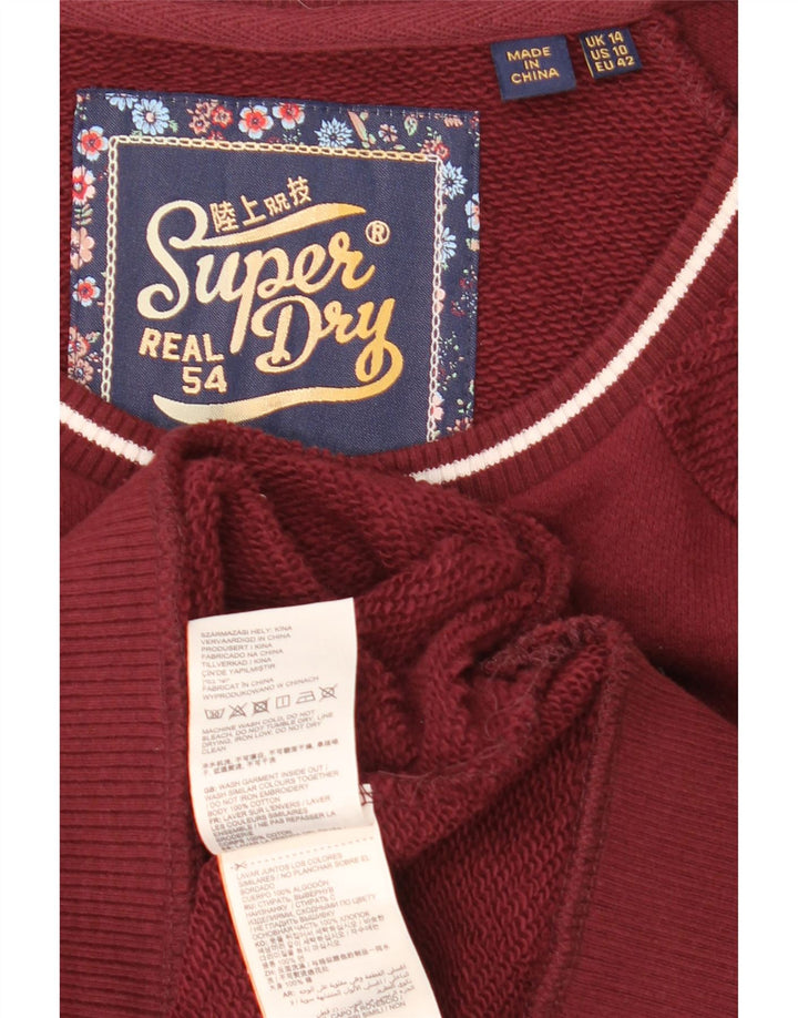 Superdry Damen-Sweatshirt mit Grafik-Übergröße, Gr. 14, Kastanienbraun