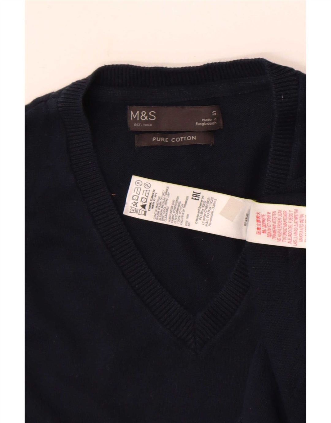 Marks & Spencer Herren-Weste, Tanktop, Größe S, marineblau, Baumwolle