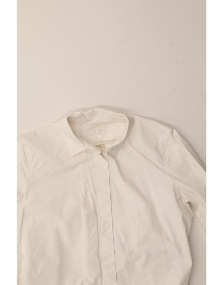 COS Womens Shirt US 4 Small White Cotton Vintage Cos and Second-Hand Cos from Messina Hembry 