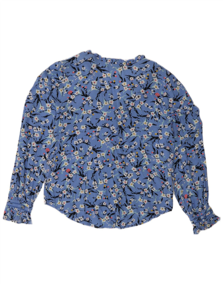 Marks & Spencer Damen-Hemdbluse in Übergröße, Gr. 8, klein, blau geblümt