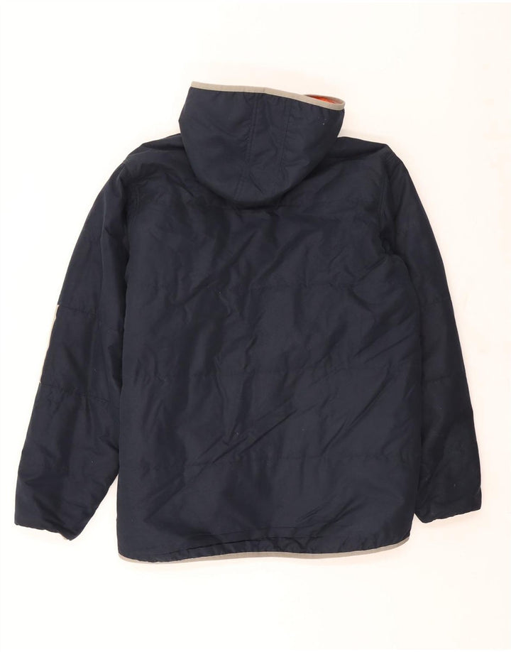 Adidas Jungen wattierte Jacke mit Kapuze, 15–16 Jahre, marineblaues Polyester