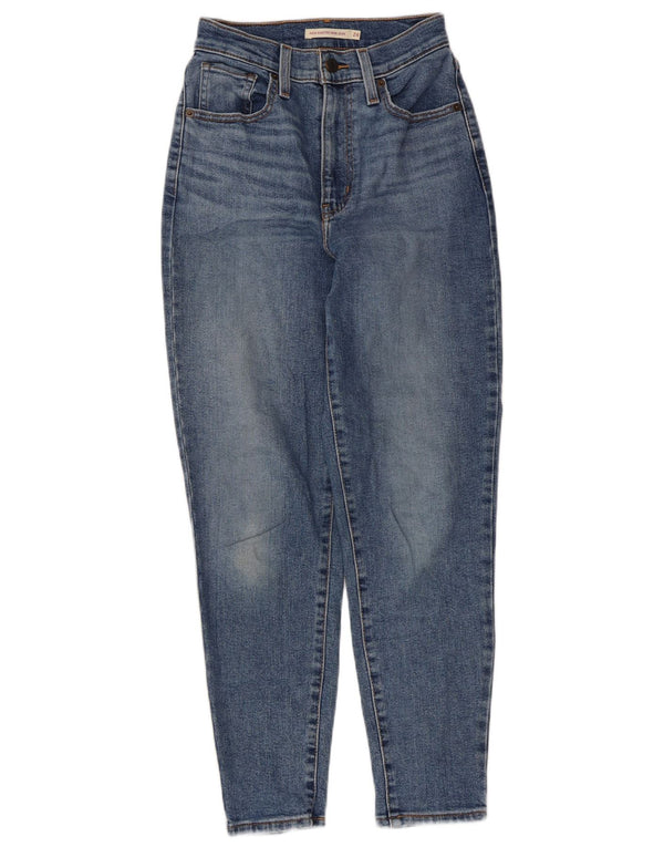Levi's Damen Mom Jean High Waist Tapered Jeans W24 L27 Blaue Baumwolle