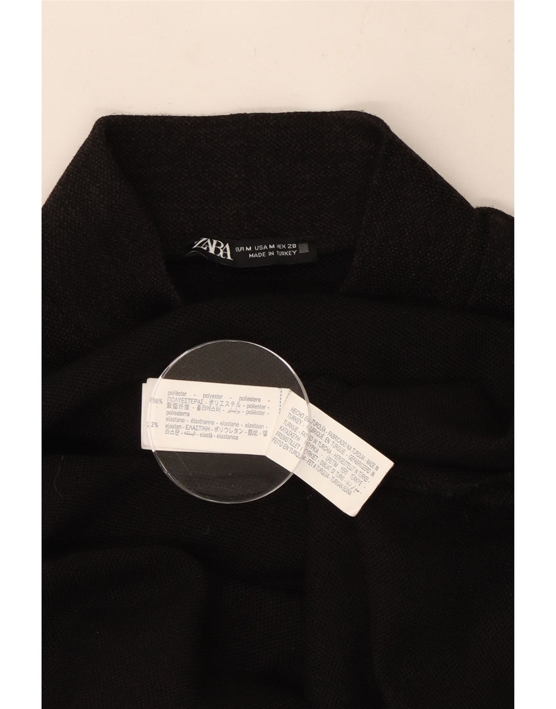 Zara Damen Ärmelloses Basic-Kleid UK 12 Mittelbraunes Polyester
