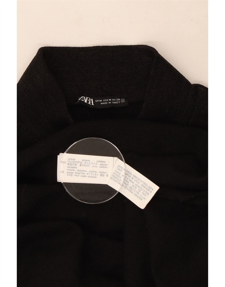 Zara Damen Ärmelloses Basic-Kleid UK 12 Mittelbraunes Polyester