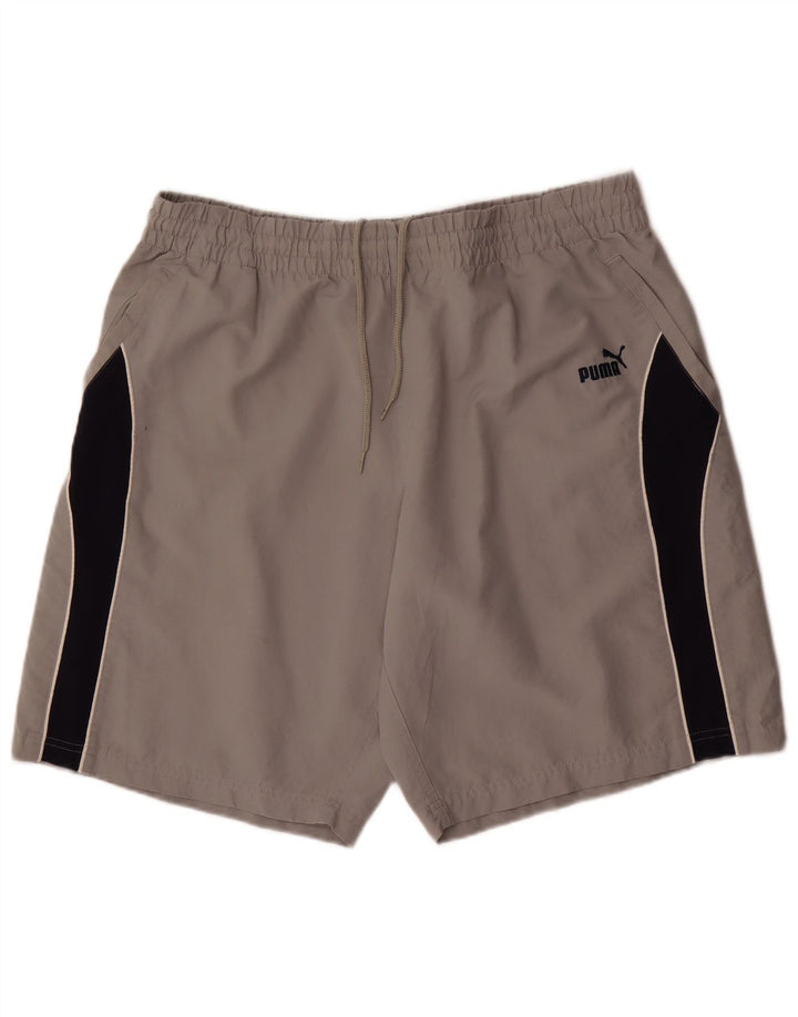 Puma Herren Sport Shorts XL Grau Colourblock Polyester