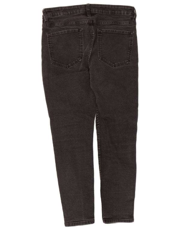 Marks & Spencer Damen The Ivy Crop Skinny Jeans UK 14 Large W32 L24 Schwarz