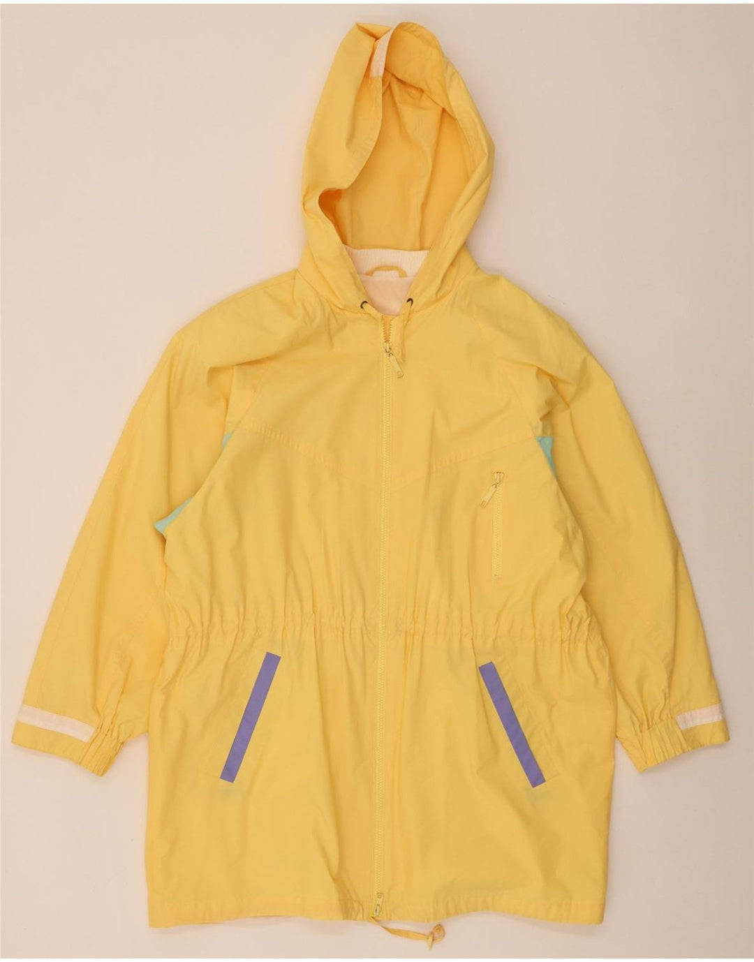 Valmeline Damen Übergroße Parkajacke mit Kapuze EU 44 XL Gelber Farbblock