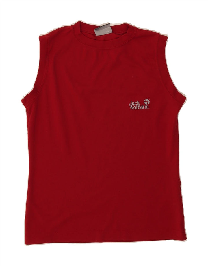 JACK WOLFSKIN Womens Vest Top UK 12 Medium Burgundy Polyester Vintage Jack Wolfskin and Second-Hand Jack Wolfskin from Messina Hembry 
