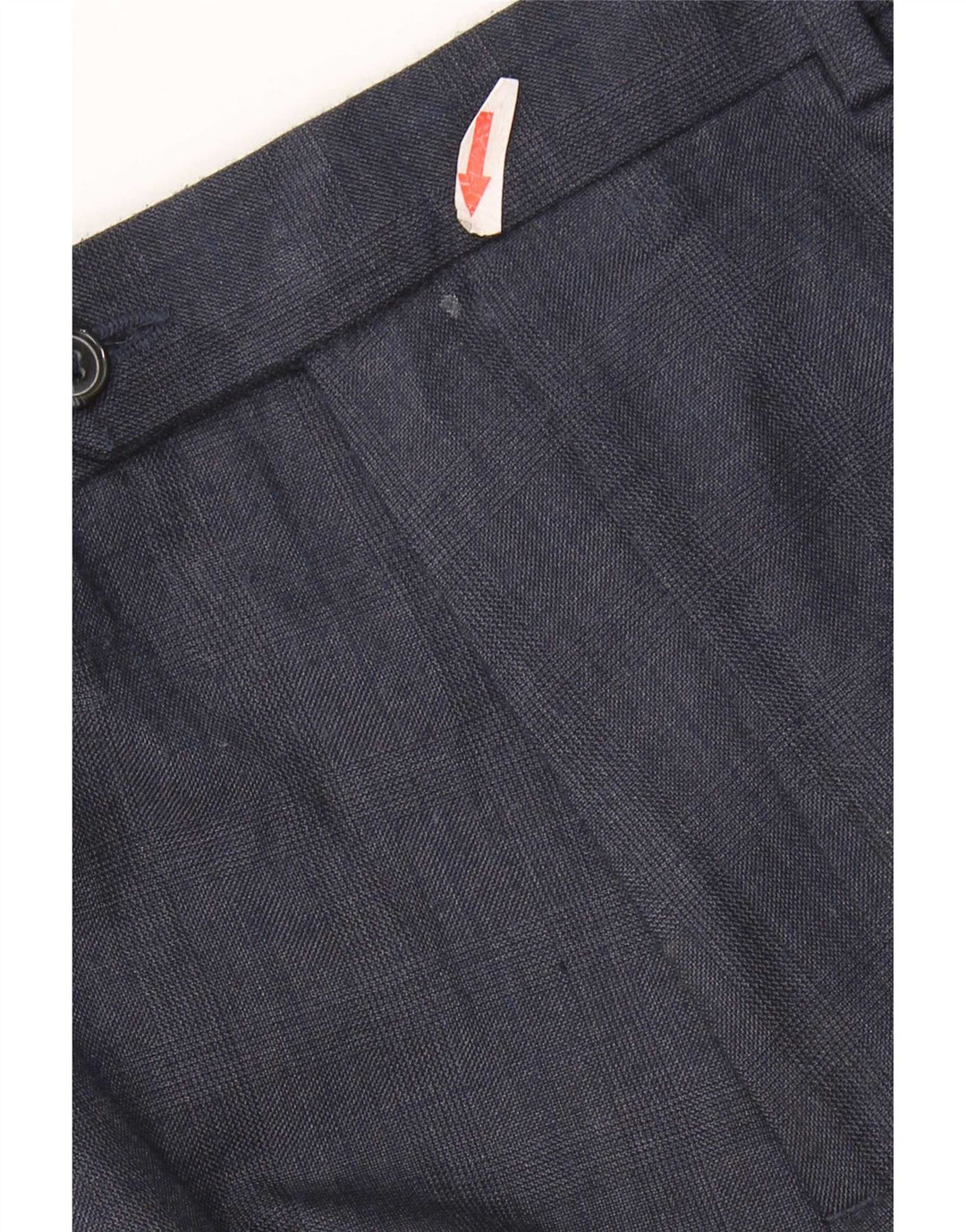 Marks & Spencer Herren-Anzughose mit maßgeschneiderter Passform, W42 L31, Marineblau kariert