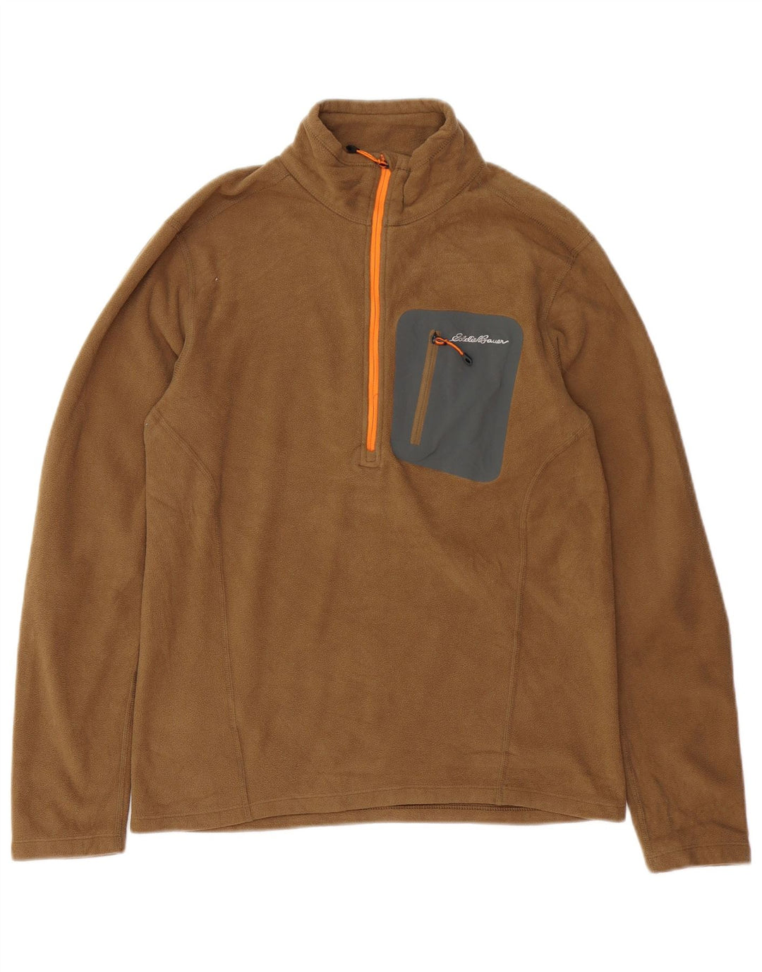 Eddie Bauer Herren Polartec Fleece-Pullover mit Reißverschluss, klein, beige, Polyester
