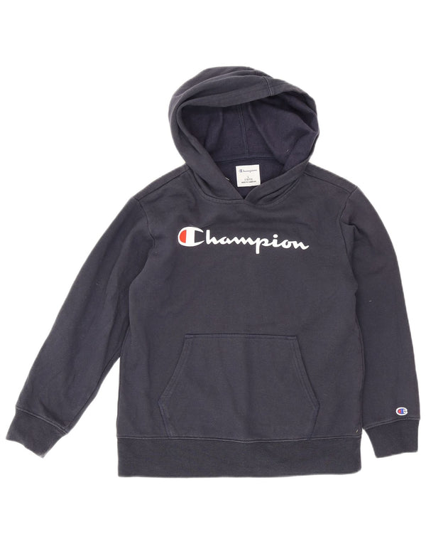 Champion Kapuzenpullover mit Grafik für Jungen, 12–13 Jahre, Größe L, Marineblau, Baumwolle