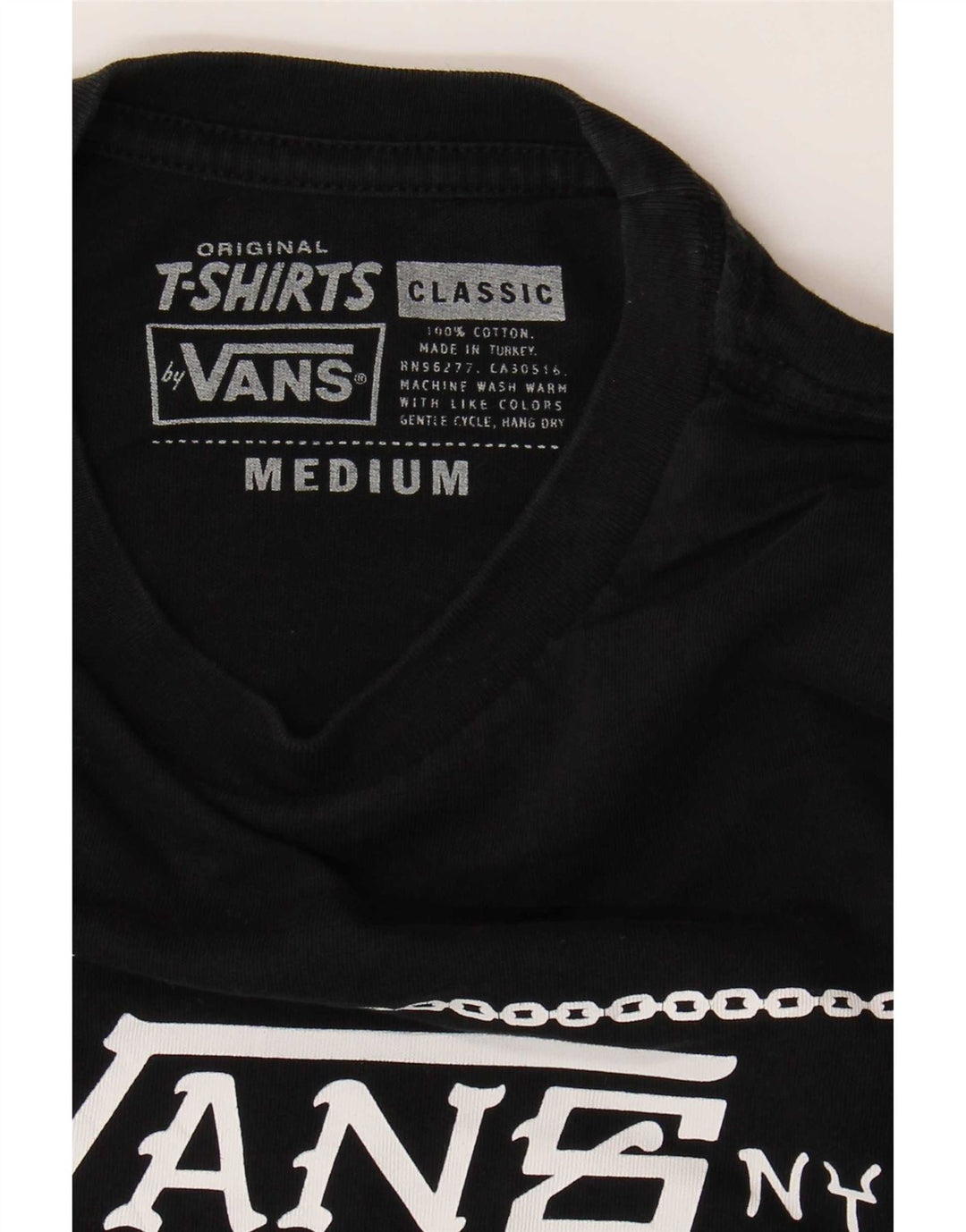 Vans Herren-T-Shirt mit klassischer Passform, mittelschwarzer Baumwolle