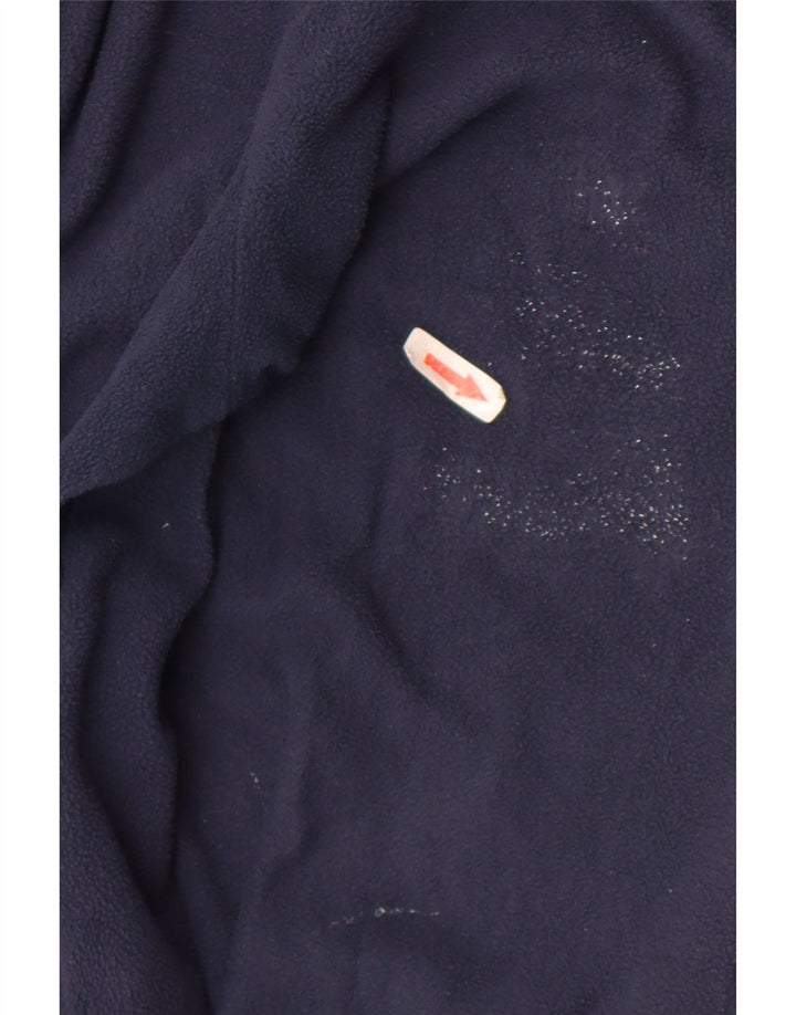 Mountain Warehouse Herren-Fleecepullover mit Reißverschluss am Kragen, groß, marineblaues Polyester