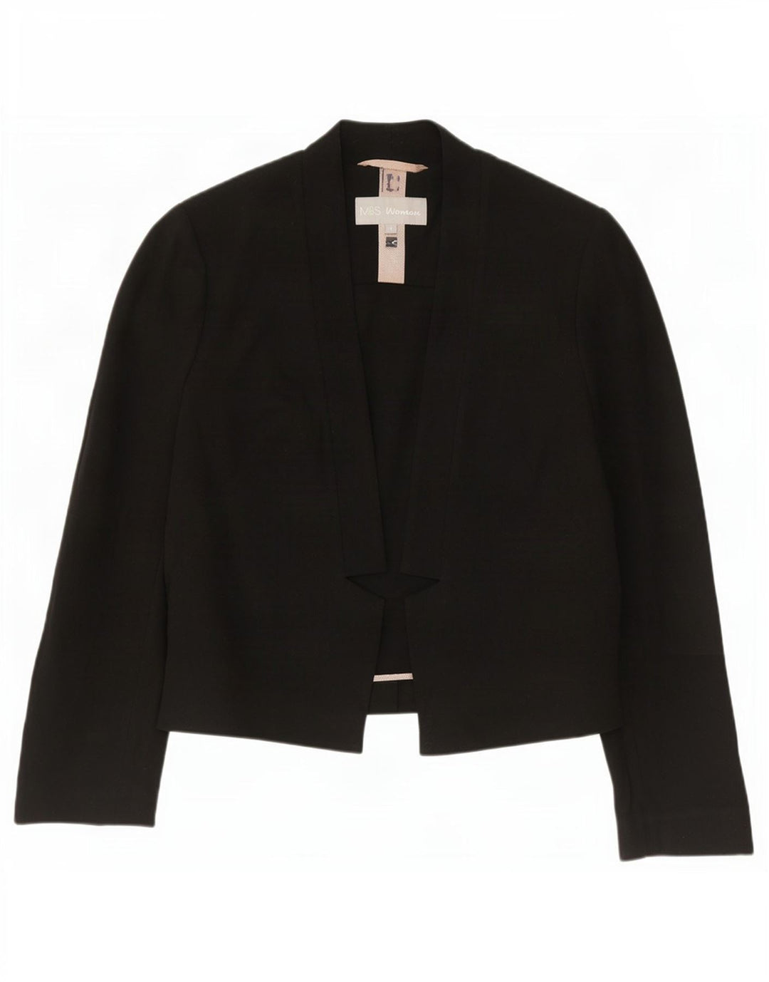 Marks & Spencer Offene Damen-Blazerjacke, Gr. 10, Schwarz
