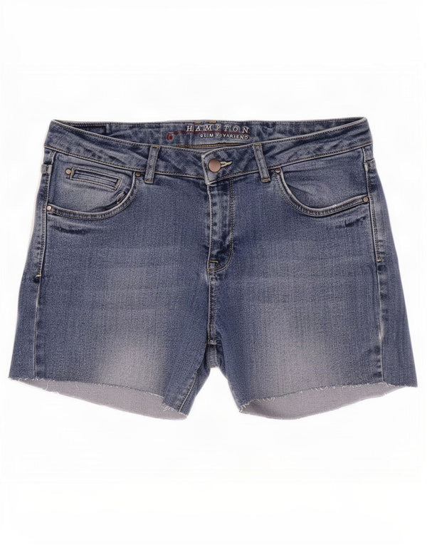Jigsaw Womens Boyfriend Slim Denim Shorts Medium W30 Blaue Baumwolle