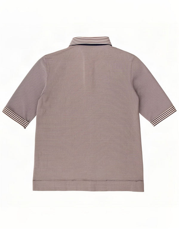 Max & Co. Damen Poloshirt UK 12 Mittel Marineblau Nadelstreifen