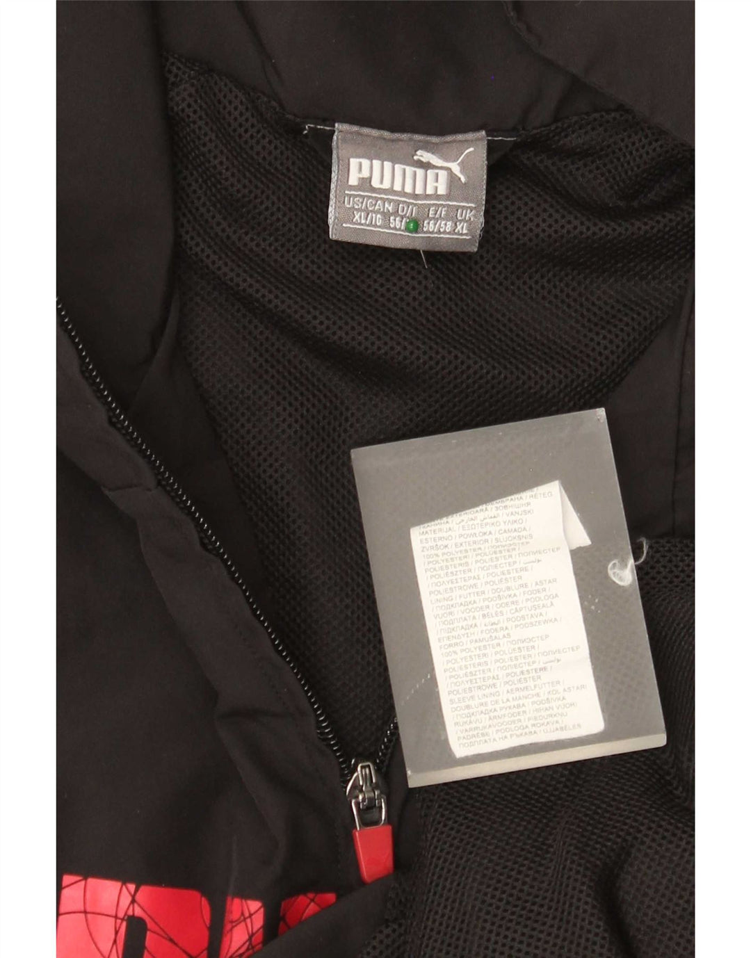 Puma Herren Graphic Trainingsanzug Top Jacke XL Schwarz Polyester