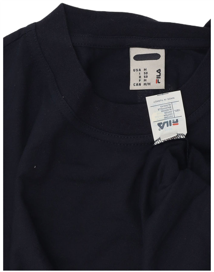 Fila Herren-T-Shirt mit Grafik, mittlere marineblaue Baumwolle