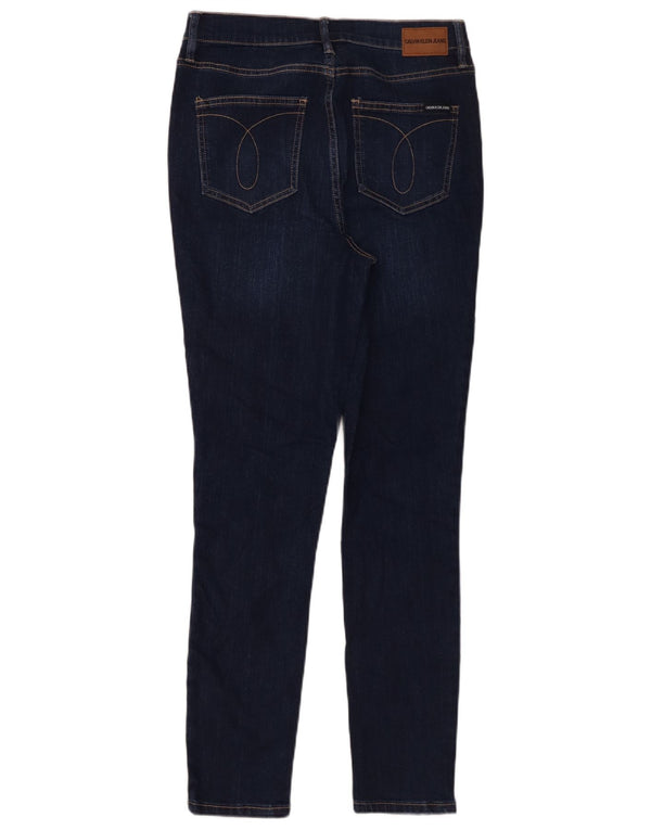 Calvin Klein Damen Skinny Jeans US 6 Medium W29 L29 Marineblaue Baumwolle