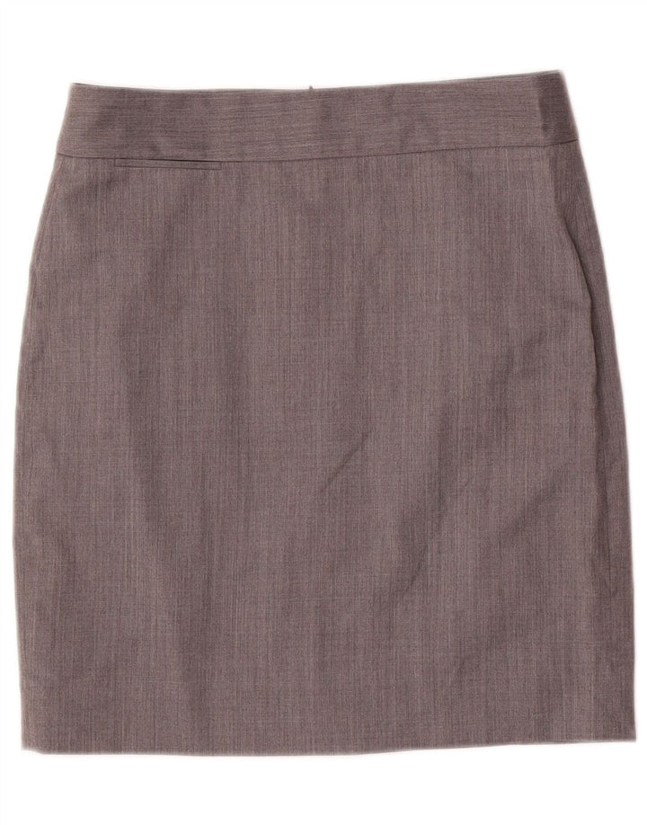 J. Crew Damen Bleistiftrock US 6 Medium W30 Graue Wolle