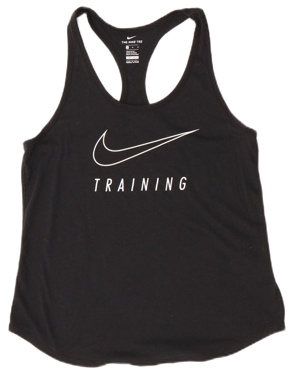 Nike Womens Athletic Cut Graphic Tank Top UK 12 Mittelschwarzes Polyester