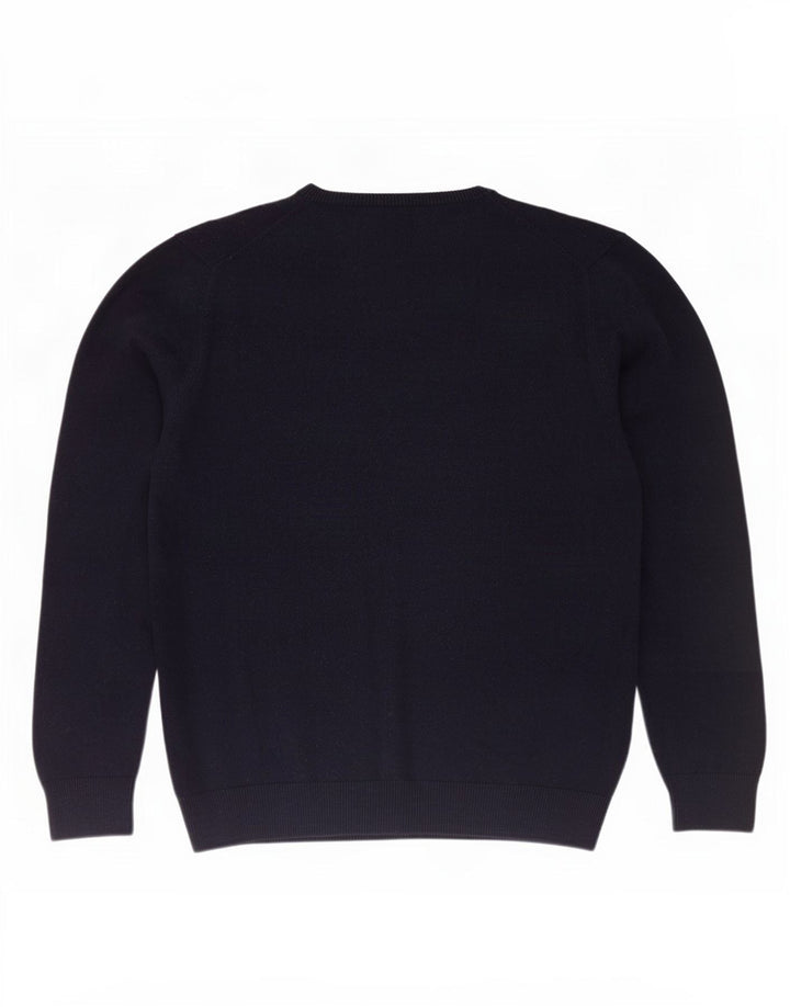 Lacoste Herren-Pullover mit Rundhalsausschnitt, Größe 5, groß, Marineblau