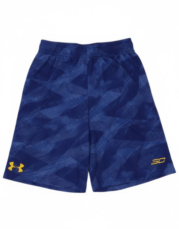 Under Armour Sportshorts für Jungen, 9–10 Jahre, mittelblau, geometrisch