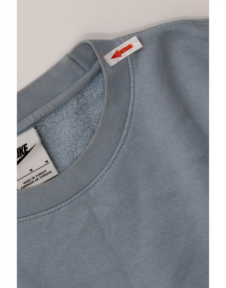 Nike Herren-Sweatshirt-Pullover aus mittelblauer Baumwolle
