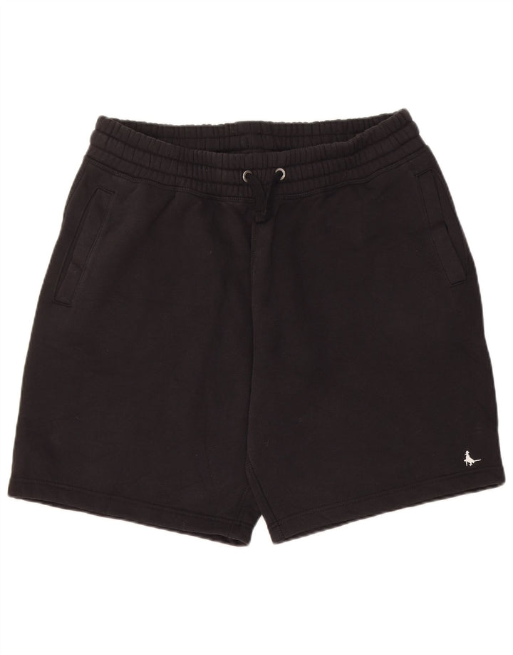 JACK WILLS Herren-Sportshorts, groß, aus schwarzer Baumwolle