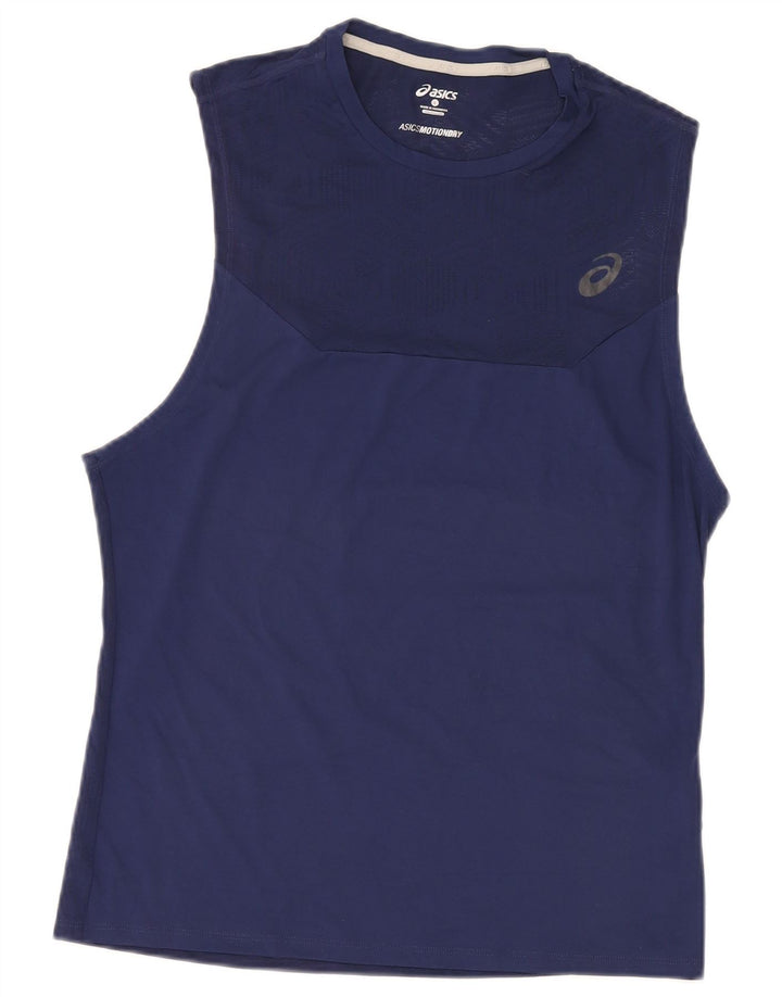 Asics Damen Weste Top UK 16 Large Marineblau Polyester