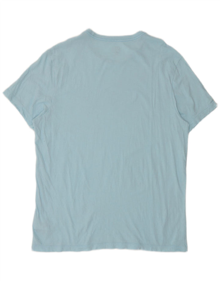 J. Crew Herren T-Shirt Top Large Blau Baumwolle