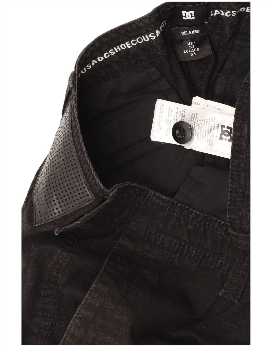 DC Herren Relaxed Fit Cargo Shorts W33 Mittelschwarze Baumwolle