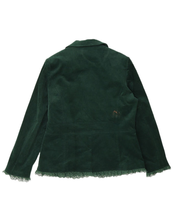 Joe Browns Damen-Blazerjacke aus Cord mit 3 Knöpfen, Gr. 14, Größe L, Grün, Baumwolle