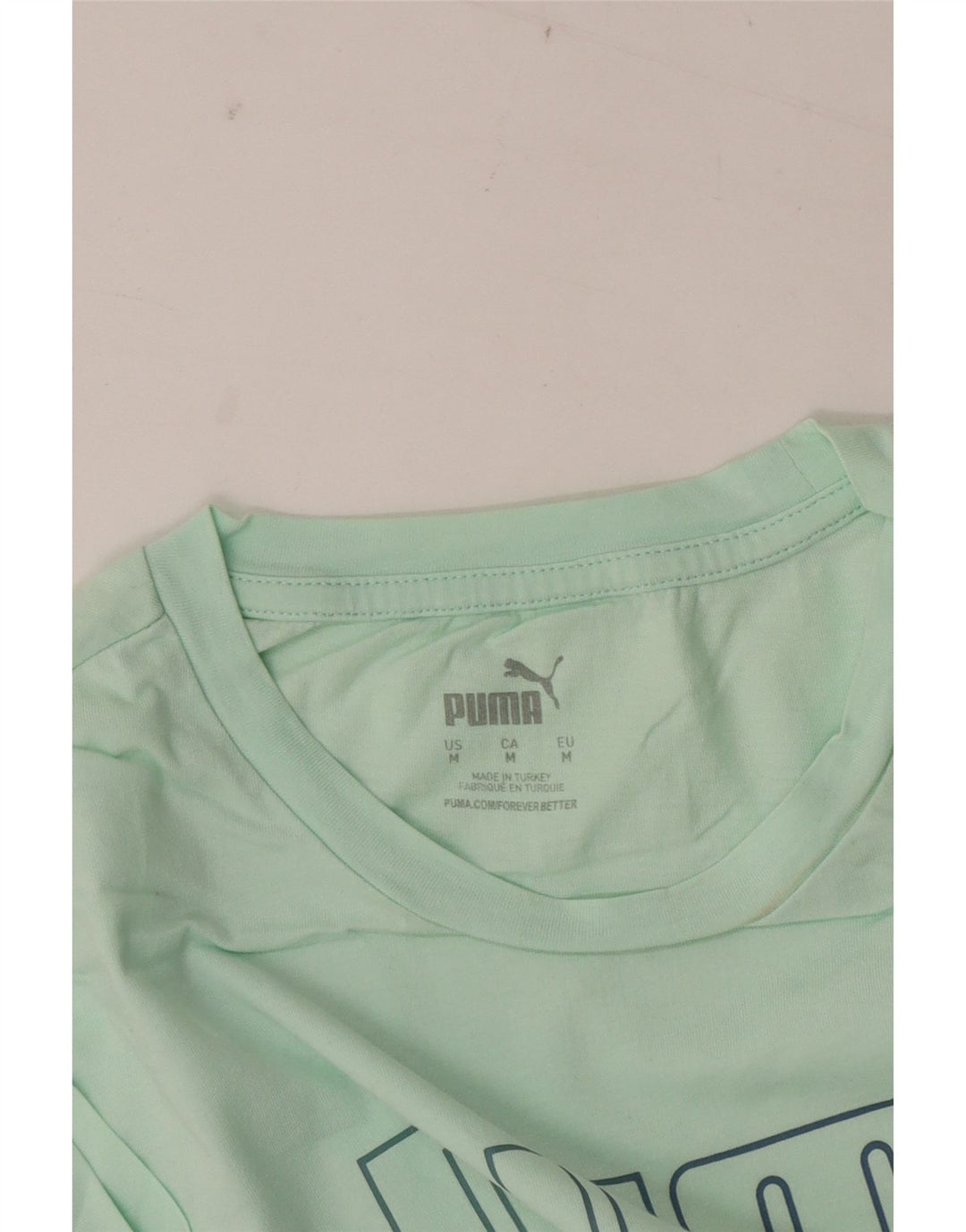 Puma Damen Graphic T-Shirt Top UK 14 Mittelgrün