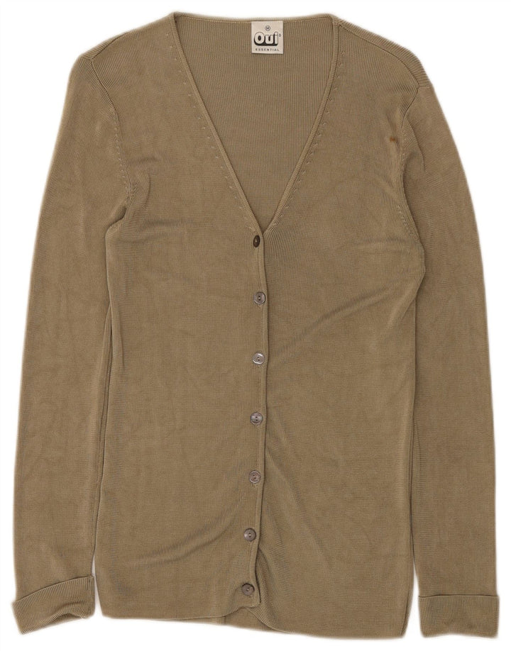 Oui Damen-Cardigan-Pullover UK 12 Medium Khaki Viskose