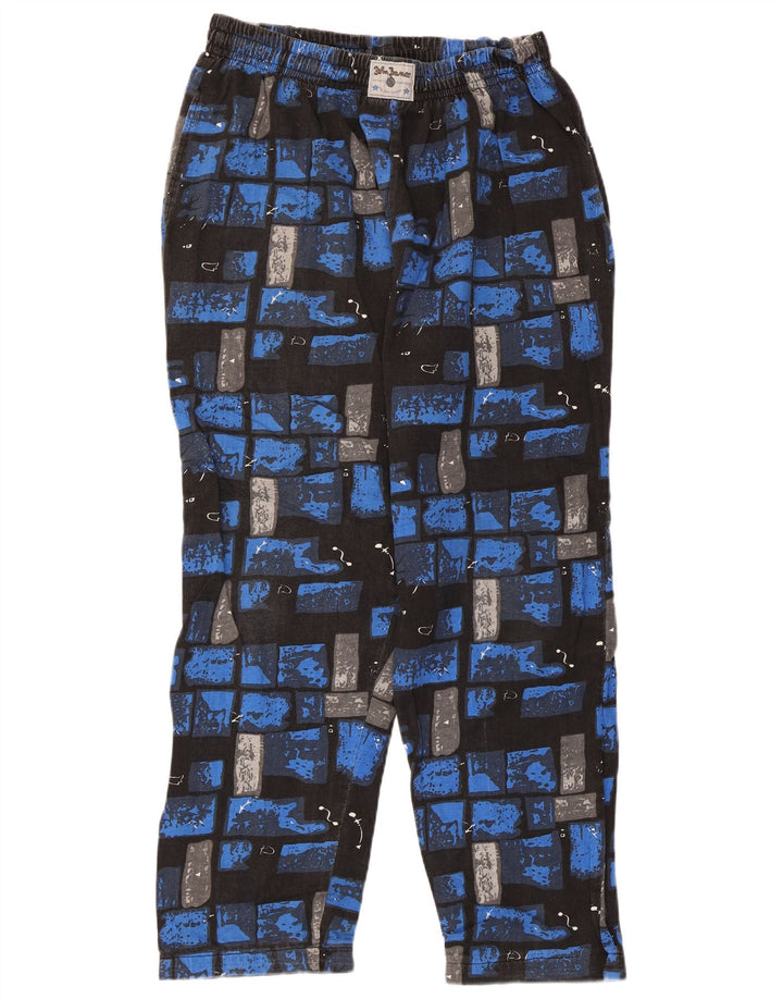 John Baner Herren-Trainingshose, UK 44/46 XL, blaue Patchwork-Baumwolle