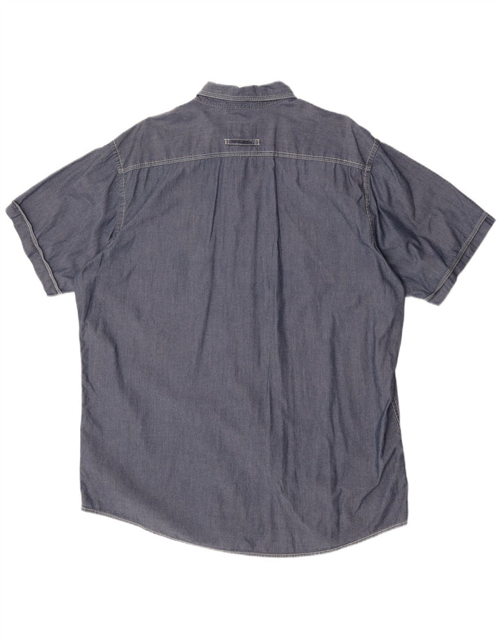 Camel Active Herren-Hemd mit moderner Passform, 2XL, Marineblau, Baumwolle