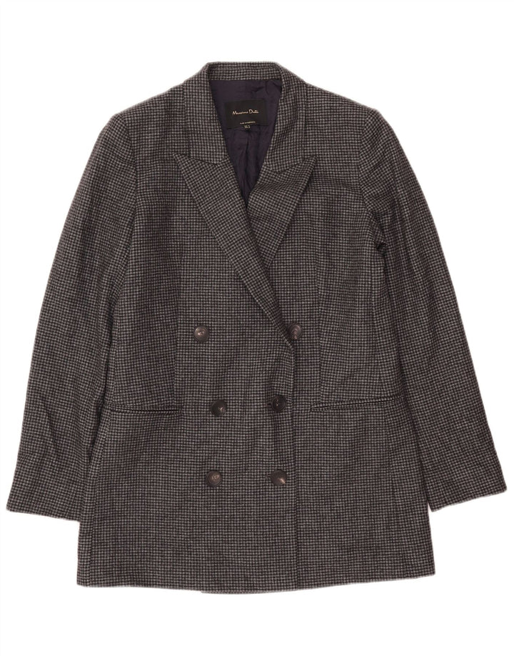 Massimo Dutti Damen Blazer Jacke EU 40 Mittelgrauer Hahnentritt