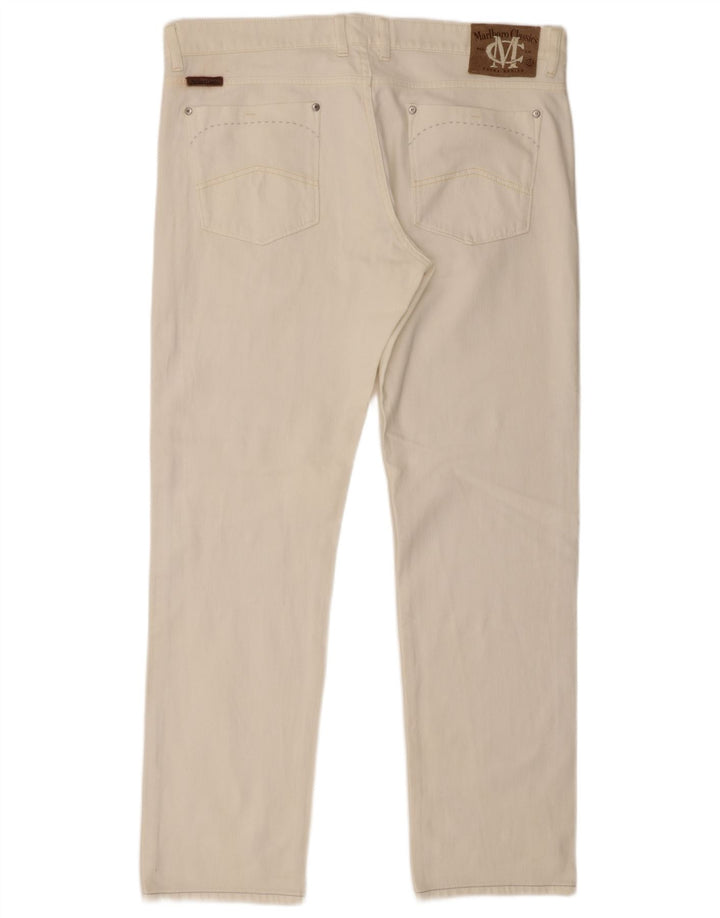 Marlboro Classics Herren Straight Jeans W38 L34 Beige Baumwolle