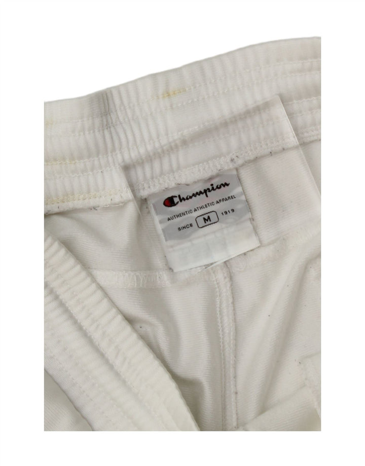 CHAMPION Womens Tracksuit Trousers Joggers UK 14 Medium  White Polyester Vintage Champion and Second-Hand Champion from Messina Hembry 