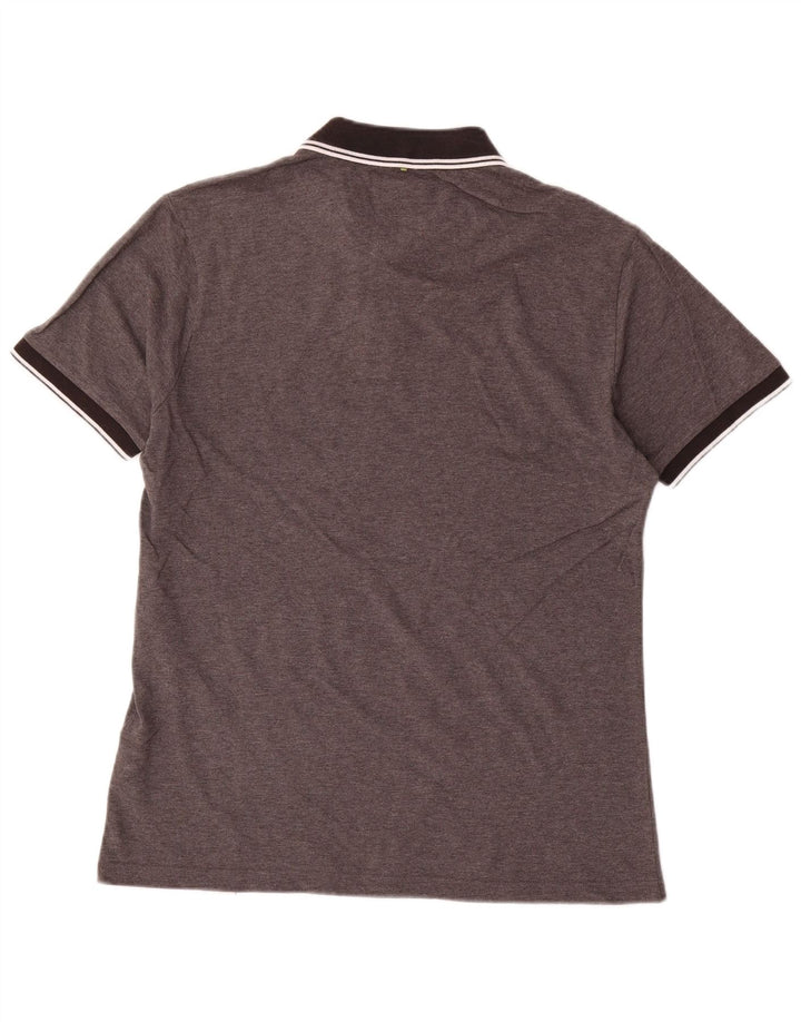Pretty Green Herren-Poloshirt aus mittelgrauer Baumwolle