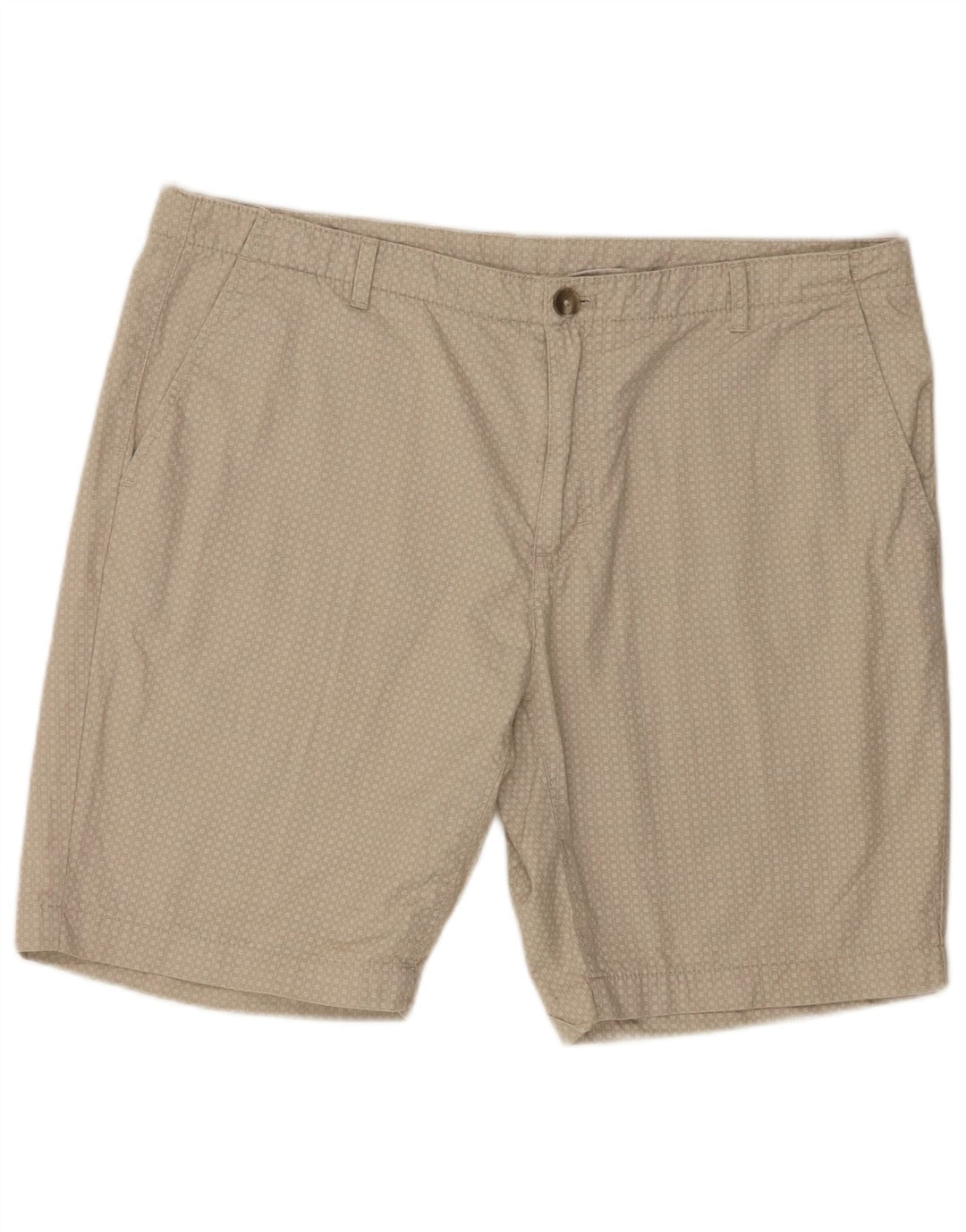 Calvin Klein Herren Chinoshorts W36 Große beige karierte Baumwolle