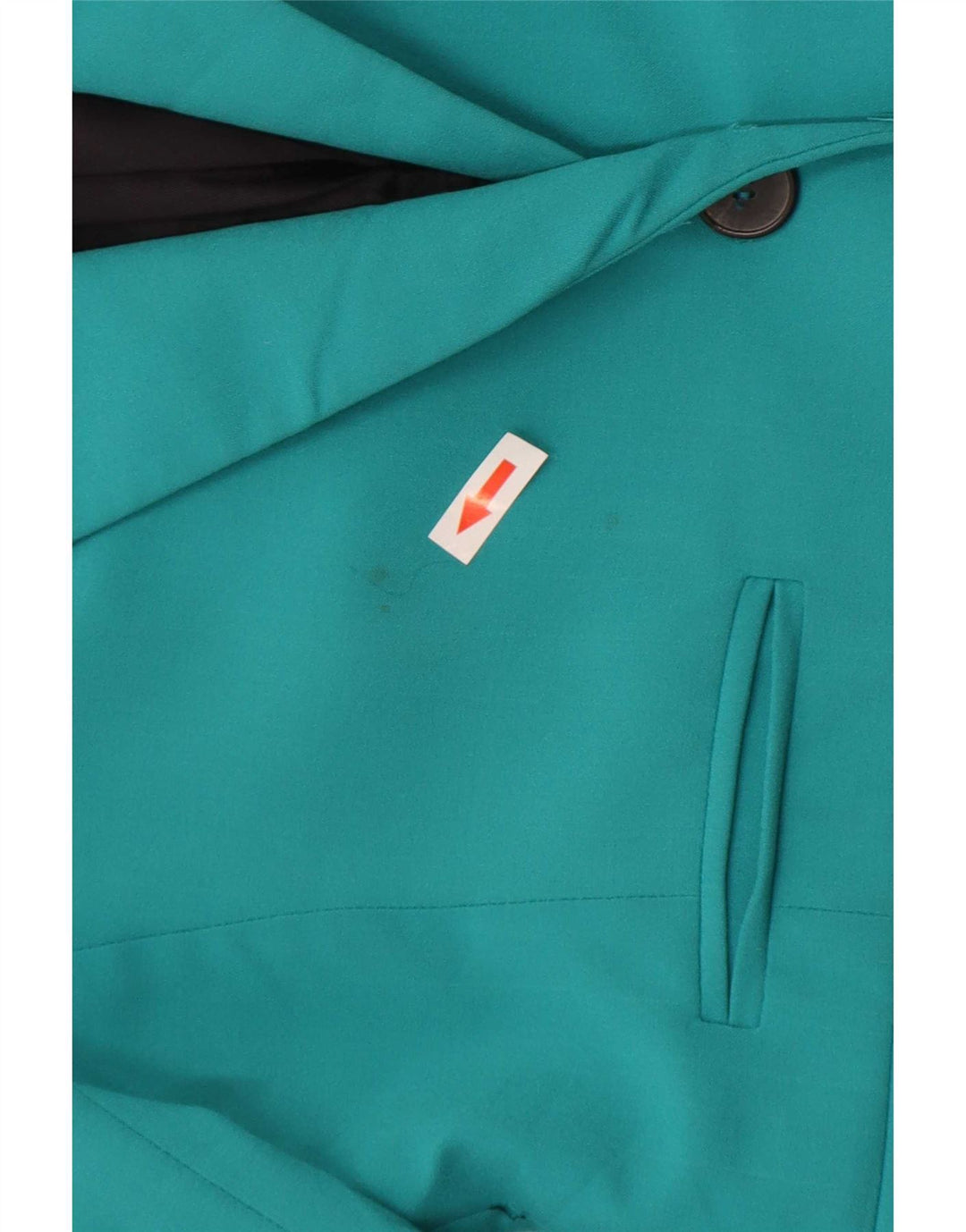 Zara Damen 1-Knopf-Blazerjacke UK 14 Large Türkis